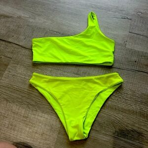 neon yellow bikini